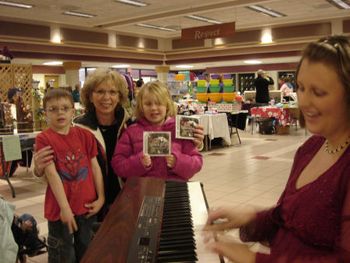 Elaine Vanden Berg with her grand kids buying some holiday music from me!
