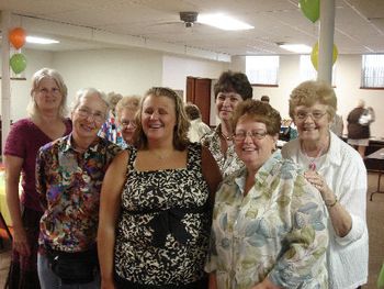Holly and the ladies of St. Paul Lutheran from Elk Point, SD celebrating the 20th Anniversary of WELCA
