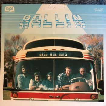Rollin album front cover: Bass Mountain Boys of Graham, North Carolina (1984)

