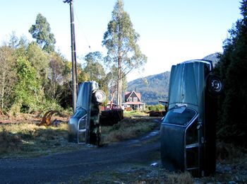 gateposts, New Zealand
