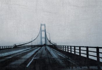 bad weather, Mackinac Bridge '09
