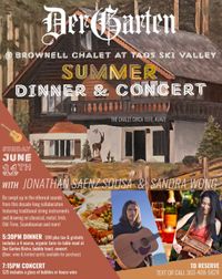Summer Dinner & Concert at the Brownell Chalet with Jonathan Sousa and Sandra Wong