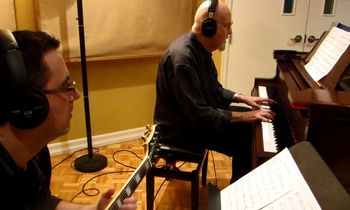 Terry & Brian Browne at Morning Anthem Studio recording Piano & Guitar for "Not What I Thought It Would Be" (March 7, 2015)
