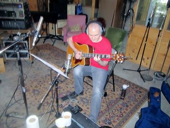 Dave Milliken Recording Acoustic Guitar for, "Oh, It's You"
