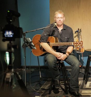 NLB cd release 7 Great shot of Jeffery Marshall with the video camera in the foreground from the No Longer Brokend cd release party at Ultimate Studios.
