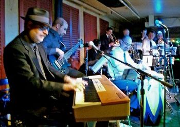 Manny Moka with the Band on Fire
