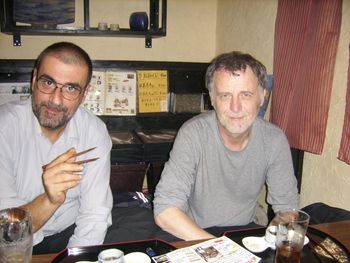 With the great pianist George Contrafouris in Japan

