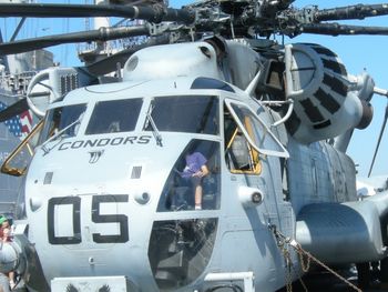 Sikorsky CH-53E, "Super Stallion," the model following following the CH-53D, "Sea Stallion," referenced in my tune "Major Nepenthe" (music page)
