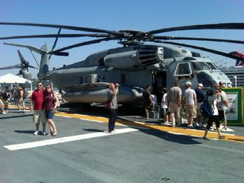 Sikorsky CH-53E on the flight deck of the USS Iwo Jima, Pier 88, Port of New York, Memorial Day, May 31, 2010
