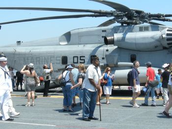 Sikorsky CH-53E on the flight deck of the USS Iwo Jima, Pier 88, Port of New York, Memorial Day, May 31, 2010
