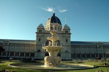 The Fountain at Carlton Gardens, Melbourne, Australia.  Step far back, plant yourself under a tree in late summer, step slightly to the right to reveal the architecture of the archway...maybe he had t
