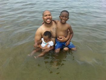 At the beach with my boys - July 2010

