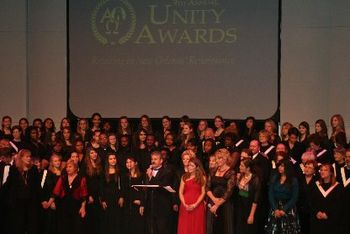 Leading the closing song - 2008 UCMVA Unity Awards
