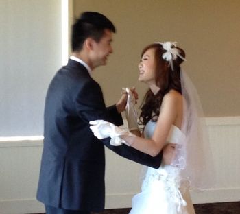 Wang Peng and Huan Zhang came all the way from China to have their reception in So Cal

