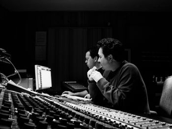 Lawrence Blatt and Corin in the studio
