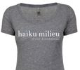 Women's gray, scoop neck, short-sleeved t-shirt