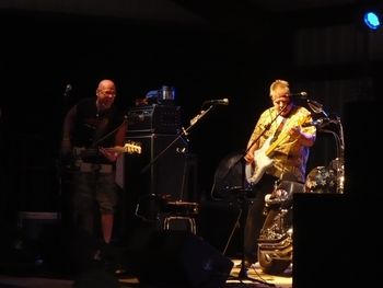 Sonny Campbell on bass while Gerry 'rassles his guitar.
