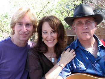 Patterson with singer/songwriter/friends Lorrie Singer and Brad Kopp
