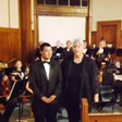 CONGRATS Dr. Mann congratulates conductor George Osorio!
