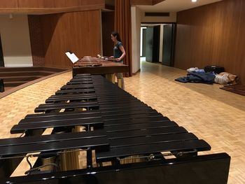 The two most beautiful instruments in the world together:  the GS Concert and Demorrow's Artist side by side with Larissa Venzie
