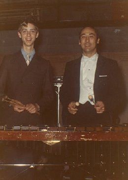 Gordon with High School Orchestra Director, Charles Gabrion, 1969
