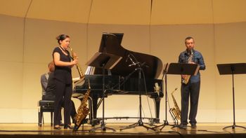 Anne Lecapelain and Nicolas Prost performed Thierry Pecou "Nannook trio" and Raillat, "Dernier Train
