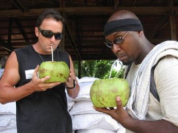 Prov & Gunner on that coconut juice. For more on my trip check out www.proverbnewsome.blogspot.com
