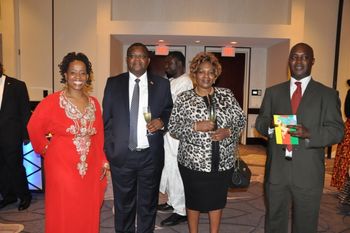 L to R:Anna, Ambassador Githae of Kenya and his wife,Lawrence
