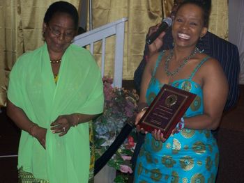 Receiving Poet of Justice Award
