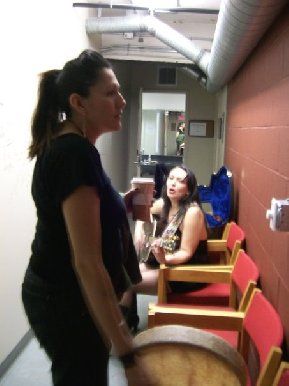 backstage with leelah gilday, Aboriginal Juno Showcase gig
