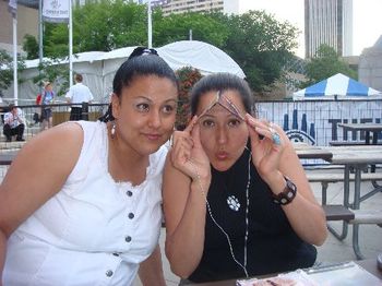 Me n beautiful sister Kristen goofin' during the recent Edmonton NAD Celebrations. Photo by: Sydney
