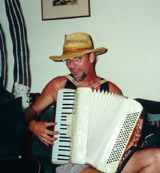 Jammin' on the accordion down in Mexico
