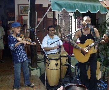 Local musicians-Julian, violin-Checo, congas-Juanito, guitar
