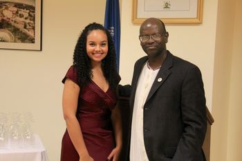 10-9-12: Anna Nyakana with Duncan Laki, First Secretary, Mission of Uganda to the United Nations
