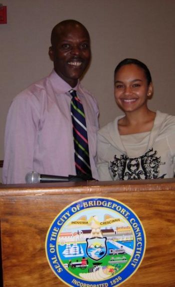 10-11-07: Frank Ajisegbe (President & Co-Founder) and I @ H.E.R.O.E.S. Ceremony (Bridgeport City Hal
