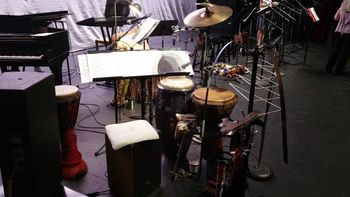 Diverse and dynamic setup I used to perform and record for the incredible poet: Paul Pines and the remarkable composer: Catherine Reid 3 of 5
