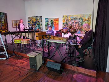 Gus Mancini and the Percussion Summit at Greenkill Gallery 4 of 7 Hanna Dick Ken Lovelett Gus Mancini
