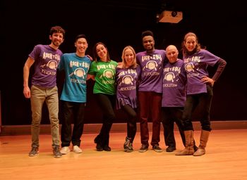 SPAC - Saratoga Performing Arts Center: Dance Program = "Rock n' Roll Revolution" Honored to be a pa SPAC's Arts in Ed Outreach L to R Dennis Moench: Director and Lead Teacher, Nate Braim: AT, Cristiane Santos: AT, Alicia Albright: Broadway Actress & SG, Sean Iacopell: AT, Me & Elizabeth Woodbury Kasius: Musicians
