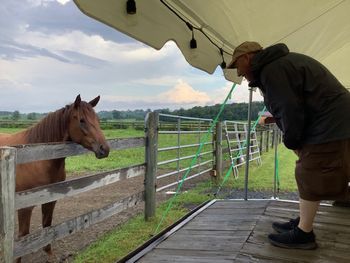 Unbridled 3 of 7 - Beautiful gentle giant came up to visit me as we were setting up for our performance at "Unbridled" A sanctuary for Thoroughbreds and Workhorse that are cast out and sold to be destroyed 1 of 5
