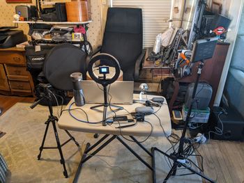 My set up for my online Hand Percussion Course I am teaching for an International College View 1 of 2
