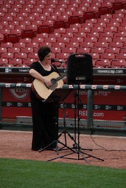 A picture from Amanda and Mike's wedding at Great American Ballpark in June 2008.
