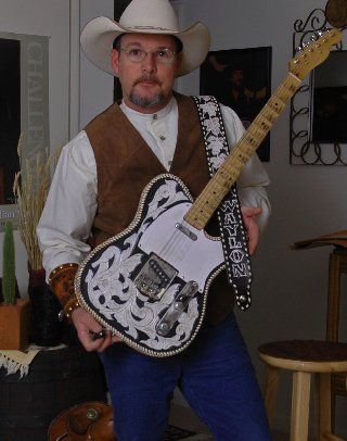 Replica of the Famous Waylon Jennings Leather covered Fender Telecaster
