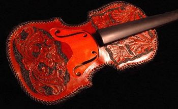 Dale T. Sharp's Leather Bound Fiddle
