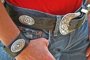 Braclet and Belt with matching buckle and concho's
