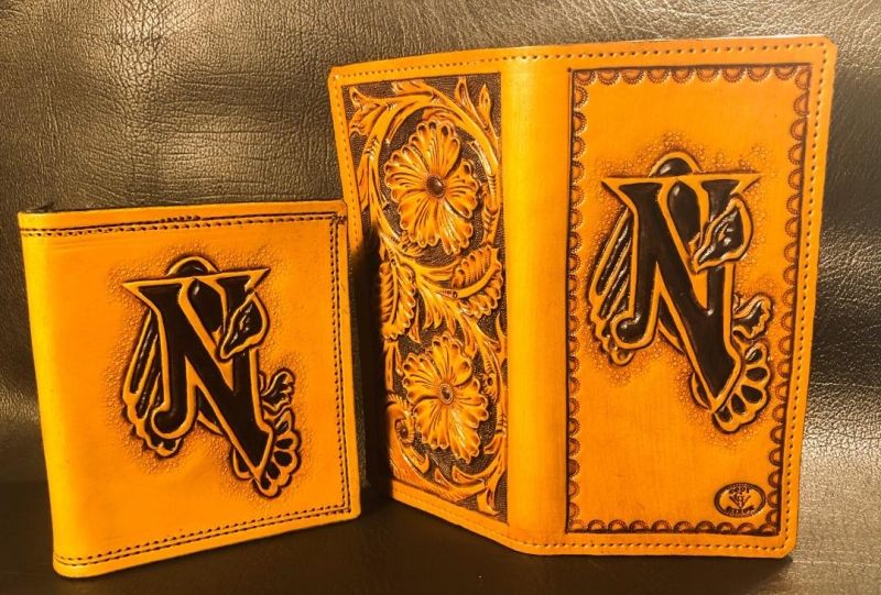 Custom Order~ Carved Leather Roper Style Long Wallet