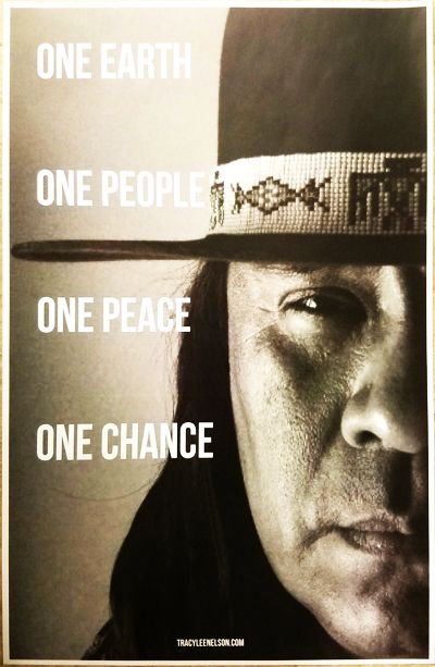 One Earth, One People, One Peace, One Chance !  Signed Poster