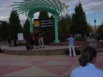 Song-CAMP is Group #3: Miss Mary and Mr. Walt play a song for the TV cameraman :
