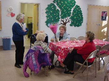 Miss Carol, Miss Joan, Miss Sondra and Miss Joan discuss snack plans:
