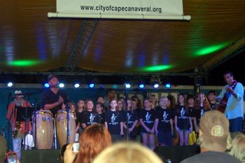 Elementary school kids join us to sing "Unity" at the Space Coast Music Festival
