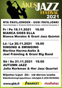 Bianca Goes Ella @ Åkes Jazz Festival 2021, Bianca Morales & Grani Jazz Quintet